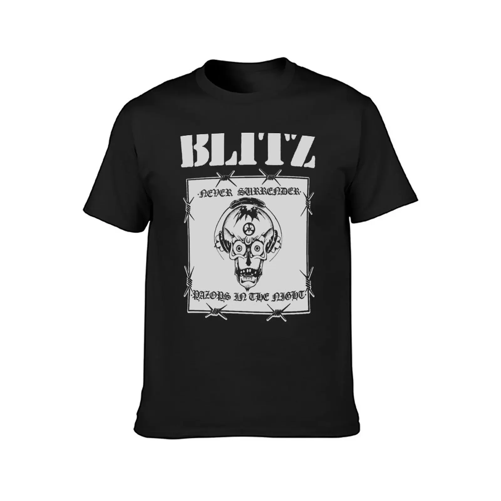 Blitz - Razors in the Night - Never Surrender - Punk UK Skinhead T-Shirt cute tops hippie clothes heavyweight t shirts for men