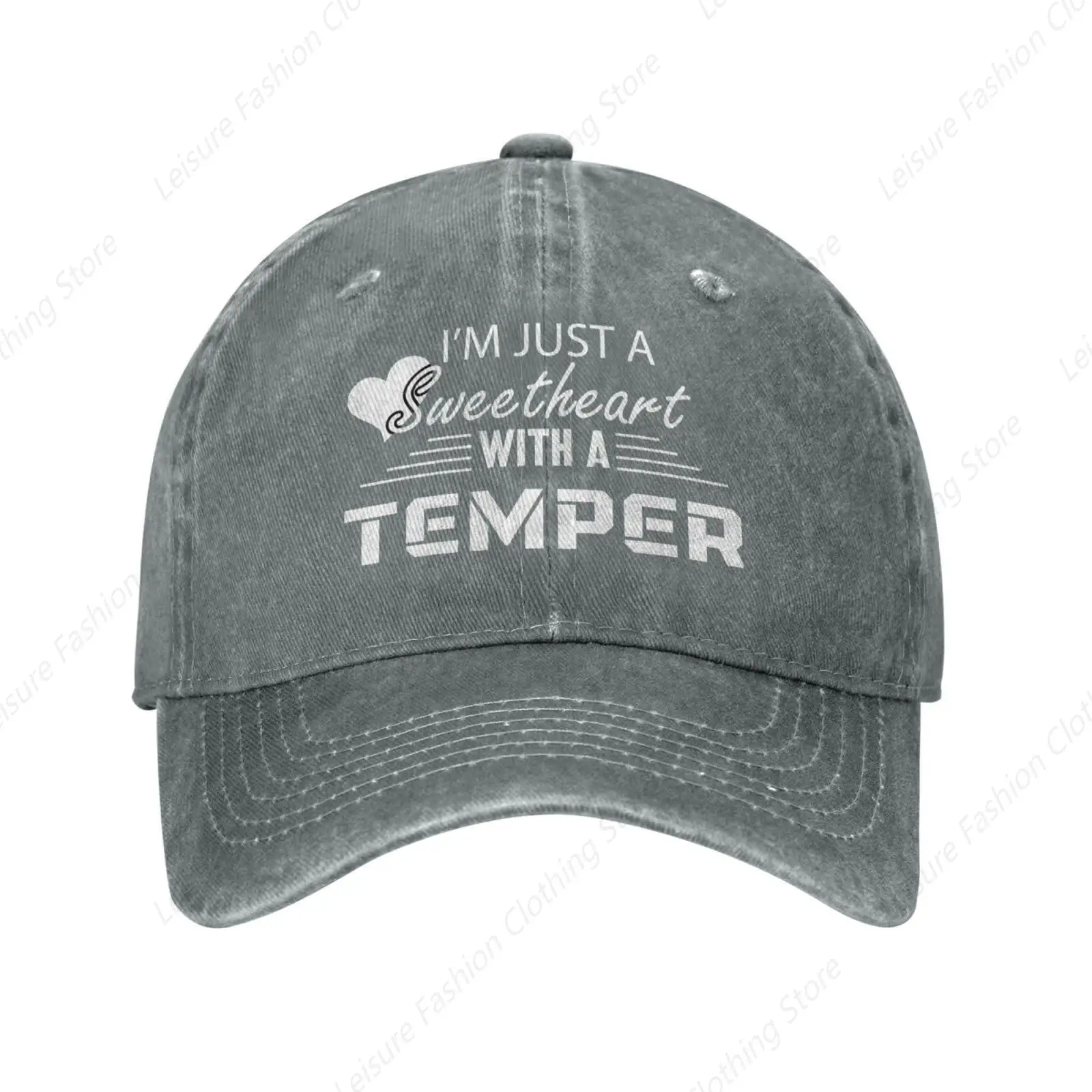 

I'm Just A Sweetheart with A Baseball Cap for Men Women Hats Denim Trucker Caps Dad Hat