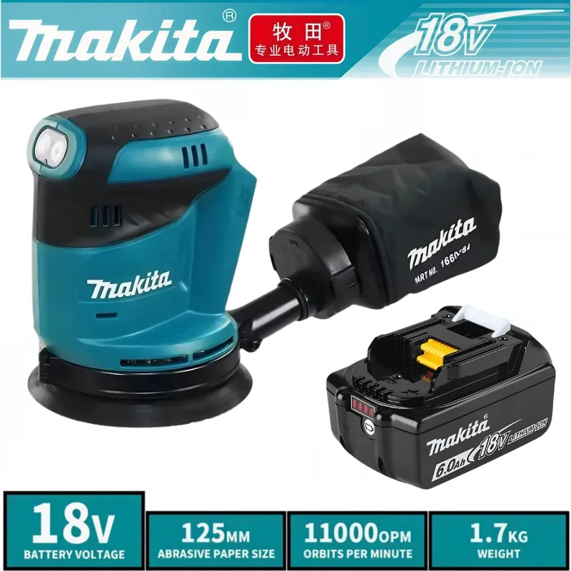 

⚡️Makita DBO180Z 18V Brushless Cordless Rechargeable Disc Random Orbital Sander Woodworking Sanding Putty Polishing Bare Tool⚡️