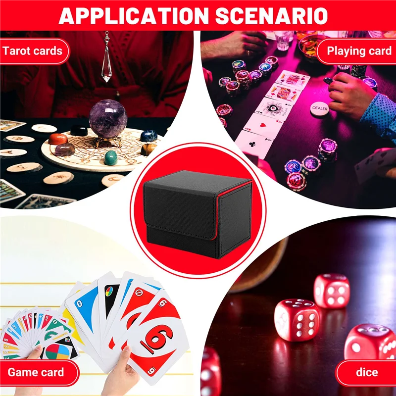 EDT-Card Box Коробка для карт с боковой загрузкой Чехол для колоды для держателя карты Mtg Yugioh 100+