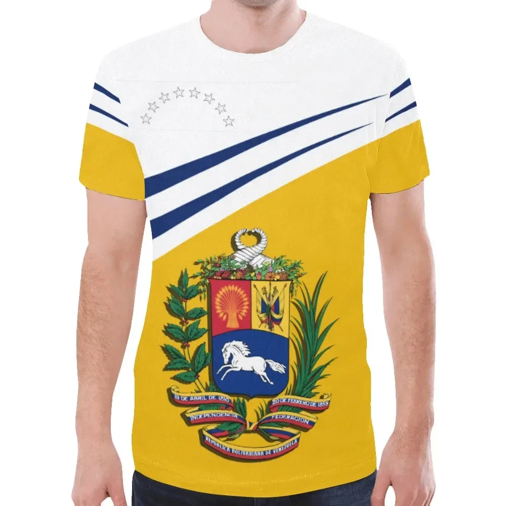 Camiseta exclusiva de Venezuela , camisa de gran tamaño con bandera de Venezuela , manga corta, informal, moda urbana