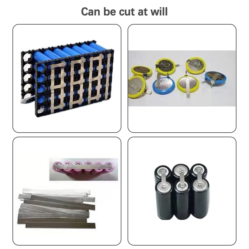 10เมตร Li-Ion แบตเตอรี่นิกเกิลแผ่นชุบนิกเกิล Strip Spot Weld เครื่องแบตเตอรี่เครื่องเชื่อม TapeThickness 0.12มม.