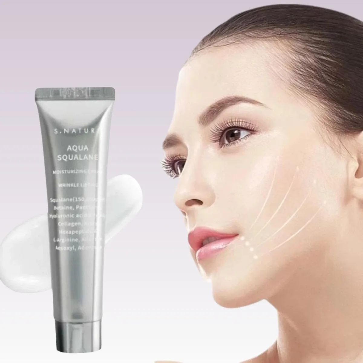 

Крем для лица S.NATURE Squalane Repair с гиалуроновой кислотой и коллагеном: разглаживает морщины, глубоко проникает в кожу. Оригинальный корейский уход за кожей.