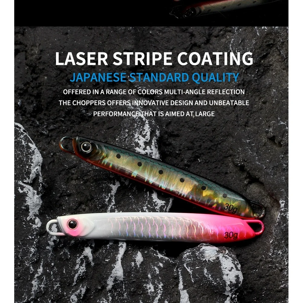 1pc Slow Sinking Metal Jig Fishing Lures 15/20/30g Far Throw Lure Fish Fake Bait Fish Sea Fishing Seabass Mackerel Fishing Lure