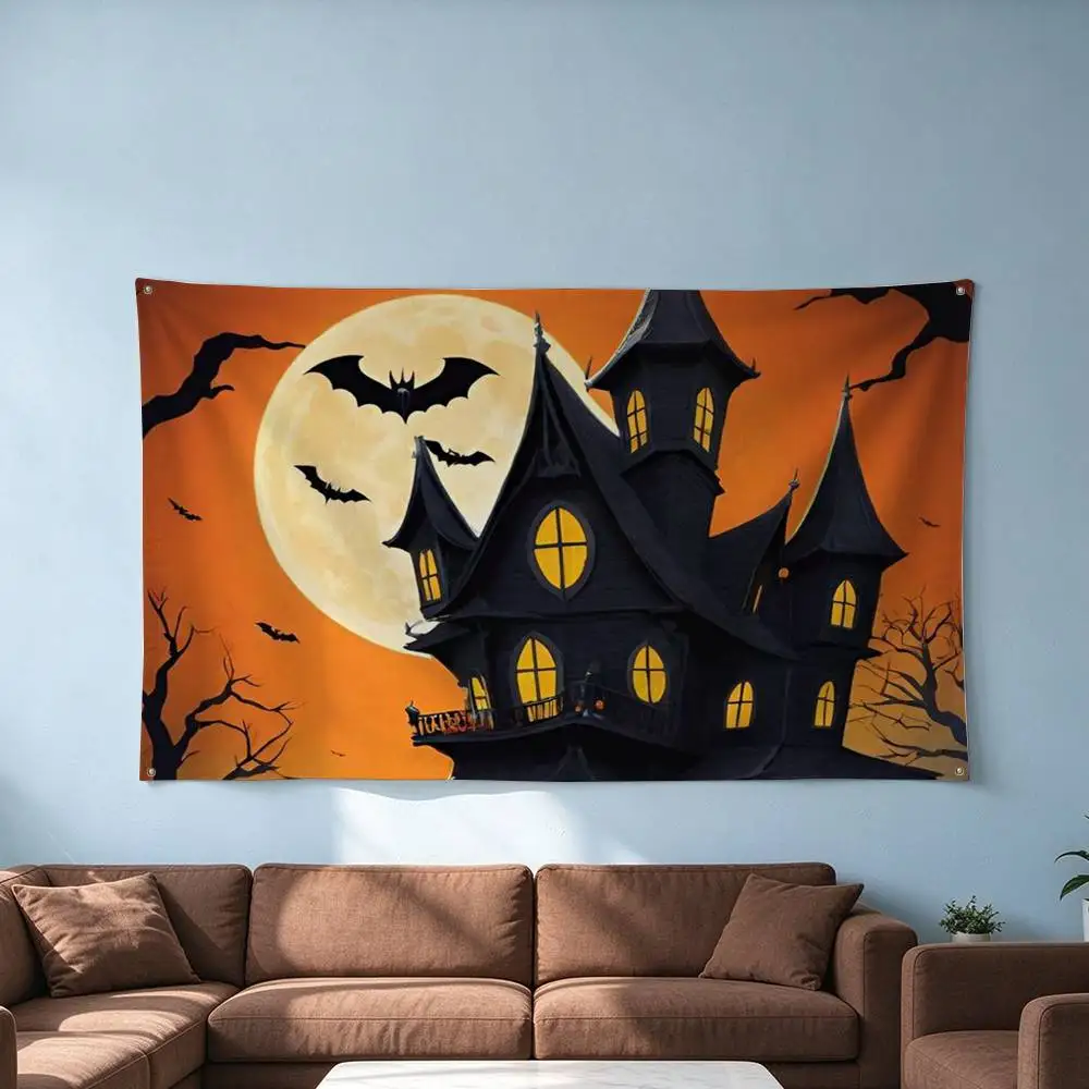 Halloween J-Jack-O-Lantern  Flags for Bedrooms Home Decor Items Outdoor Decors Garage Decoration Flaga