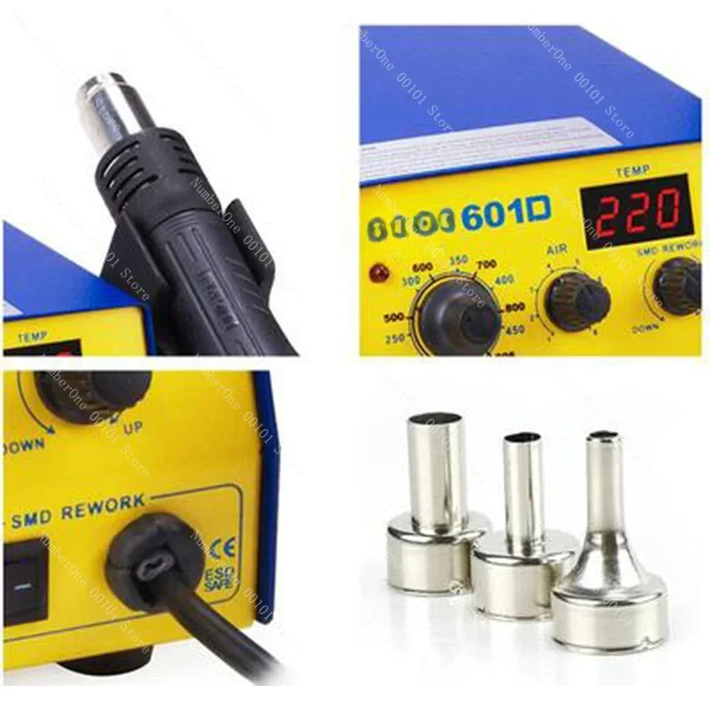 Soldering Station Air Gun LED Digital Display Solder Gun 2-in-1 Desoldering Special for Mobile Phone Repair BAKU 601D