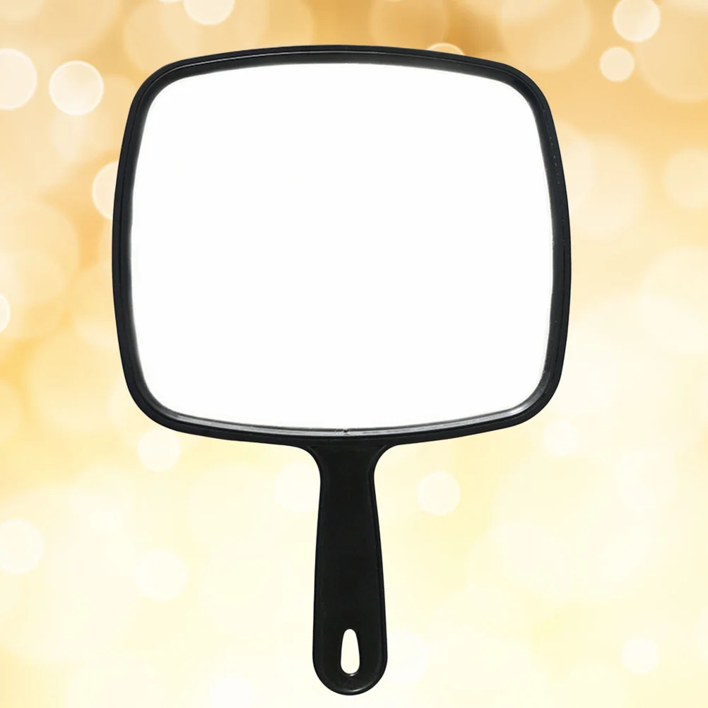 

Mirror Hand Handheld Handle With Salon Barber Small Held Hairdressers Barbers Large Black All Haircut Makeup Women Men