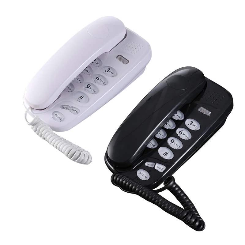 CS1W KXT-580 Fixed Landline Wall Telephone Portable Mini Phone Wall Hanging Telephone for Home Office Hotel Spas Center