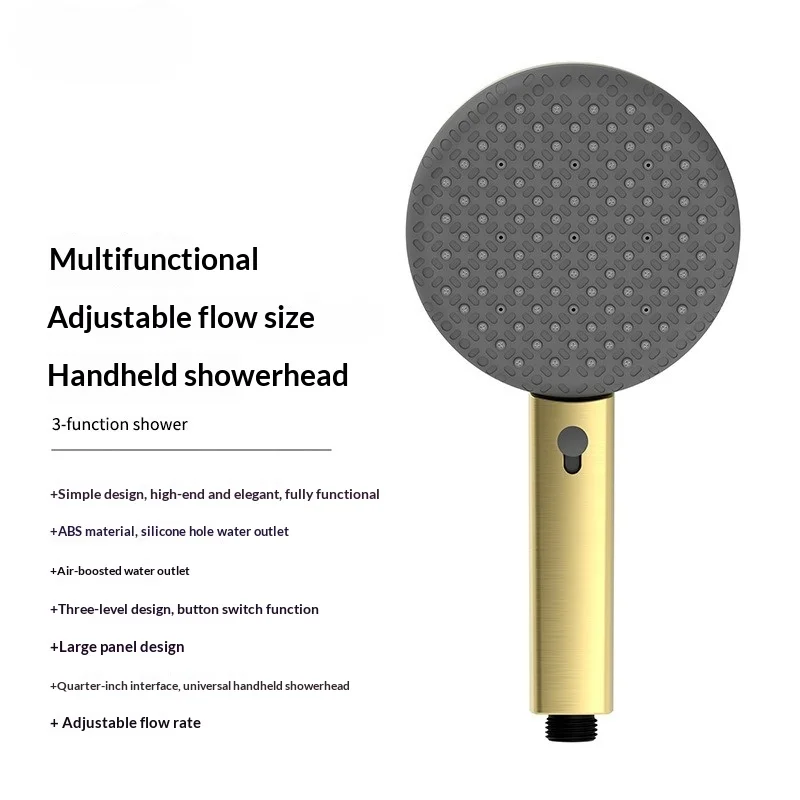 

Handheld Pressurized Shower Head, Liquid Silicone Hole Water Outlet Descaling, Multifunctional Handheld Shower Head for Bathroom