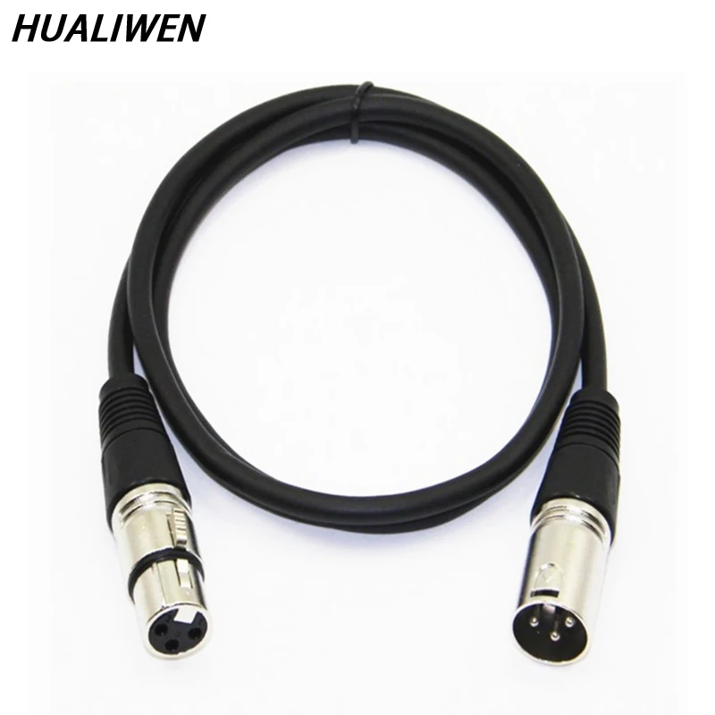 XLR Microphone Cable connector 3 pin Male to Female Mixer Audio RCA HiFi cavo microfono Mic speaker Amplifier Cable Black