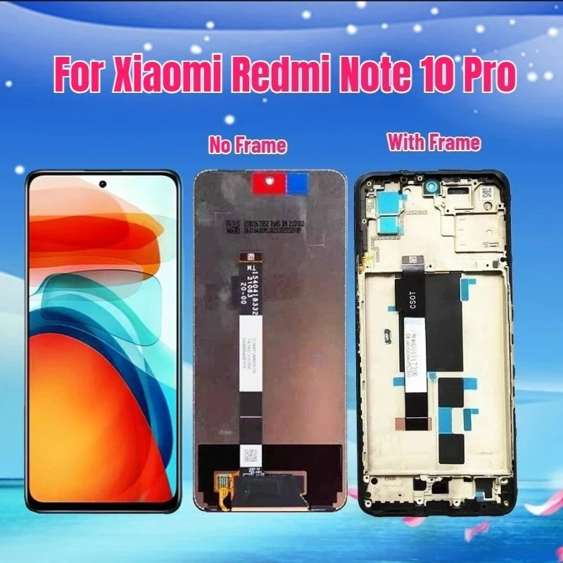 6.67 Screen for Xiaomi Redmi Note 10 Pro LCD Display Touch Screen for Redmi Note10Pro LCD Display Replace