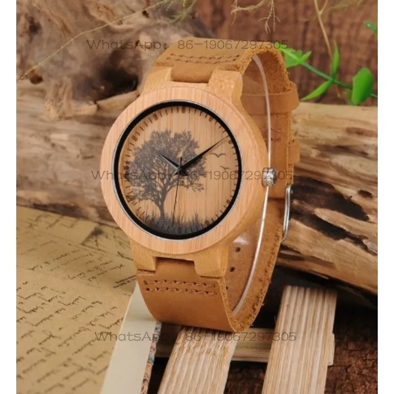 Simple casual bamboo and wood high school student male young couple watch couple model