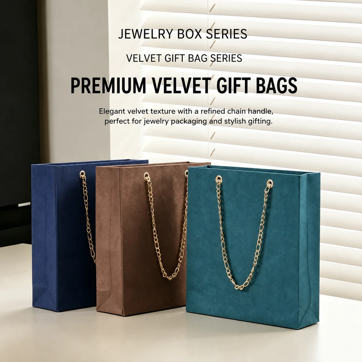 Thickened Satin Tote Bag Jewelry Gift Bag With Handheld Chain Jewelry Packaging Gift Wrapping Bags High-Grade Suede Tote Bag