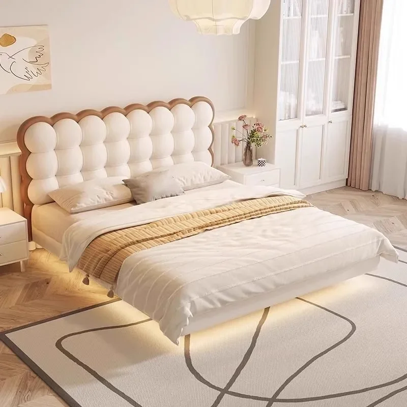 Bed White Cream Hotel Sleeping Modern Universal Fashion Safe Sun Bed Furniture