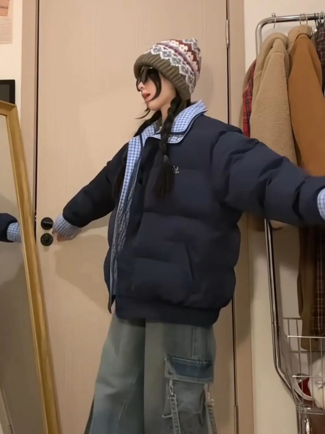 

Puffer Parkas Red Womens Back Posterior Rear Backward Following Trailing Ending Last Final Secondary Subsidiary Minor Beautiful