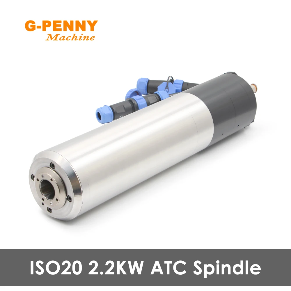 

G-Penny 2.2kw ISO20 Water Cooled Spindle ATC Spindle Motor 110v/220v/380v 400Hz 24000rpm Automatic Tool Change