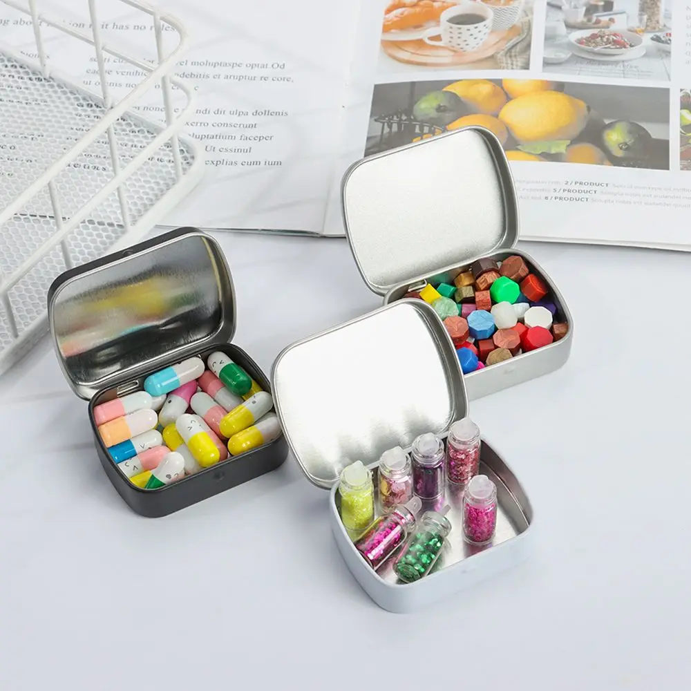 Mini Small Storage Home Organizer Container Tin Box Container Kit Empty Tins