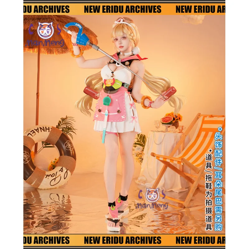 

Alice Thymefield Game Zenless Zone Zero Косплей Костюм Платье поясная сумка фартук реквизит повязка на голову комплект Хэллоуин милый купальник униформа