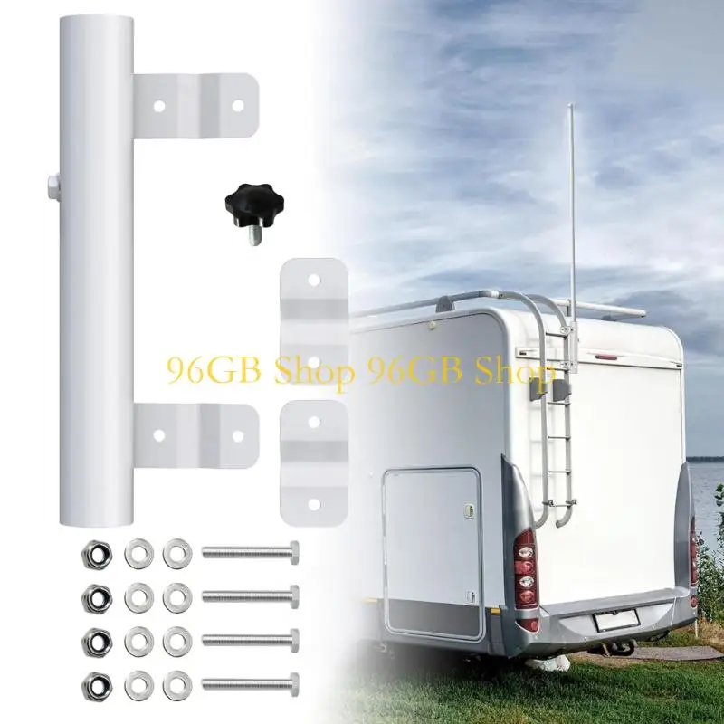 96GB Flagpole Mounting Bracket with Hardware for Recreational Displays