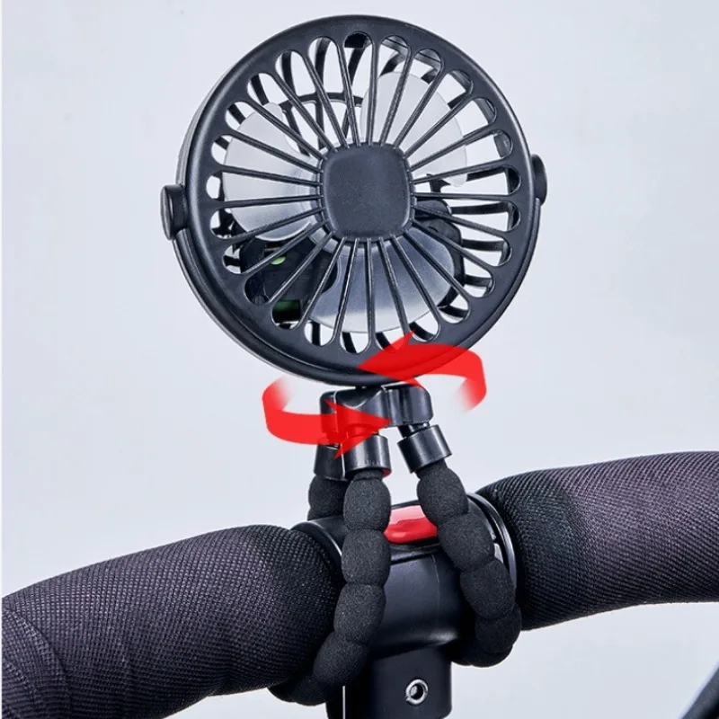 

Multi Functional Fan for Baby Stroller Portable USB Rechargeable Lithium Battery Octopus Mini Fan Handheld Electric Fan 3 Speeds