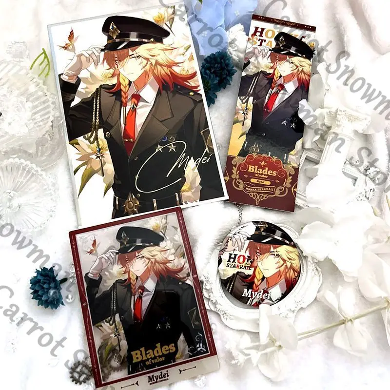 Honkai: Star Rail Phainon Mydei Anaxagoras زملاء لعبة ambitus شارة ورق ملون من خلال بطاقة تذكرة ليزر جمع هدية
