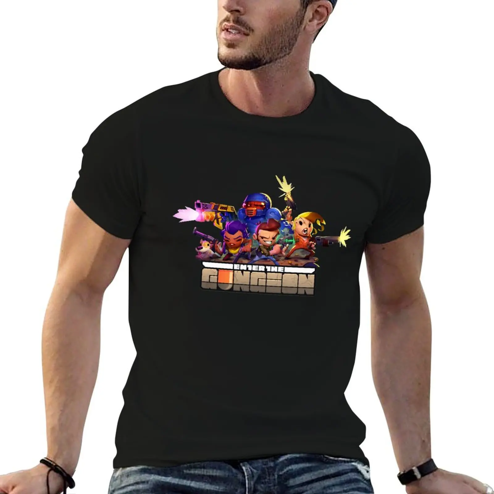 Retro The Gungeoneers - Enter The Gungeon T-Shirt Big Size Loose Fit Tee Shirt