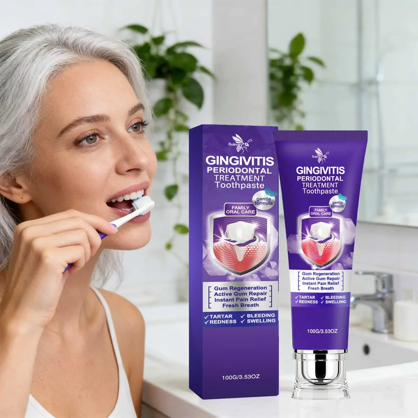 Gum Repair Toothpaste Alleviate Gum Swelling Pain Gentle Cleansing Remove Oral Odor Relieve Tooth Damage Brightening Toothpaste