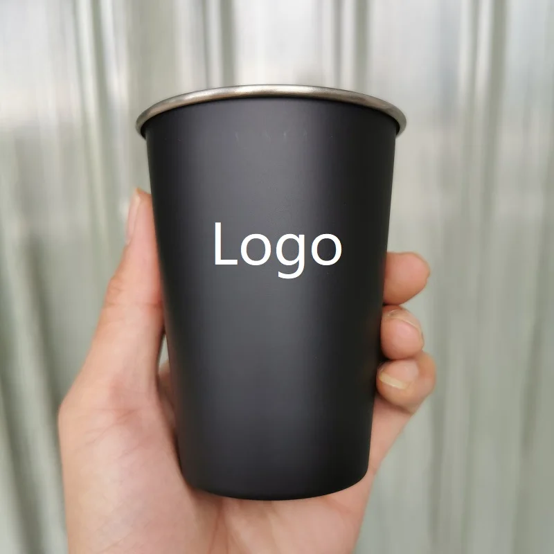 Customized Logo Company Gifts Coffee shop Stainless Steel Cup Coffee Mug 350ml with Lid Outdoor Camping Mug Wholesale Custom