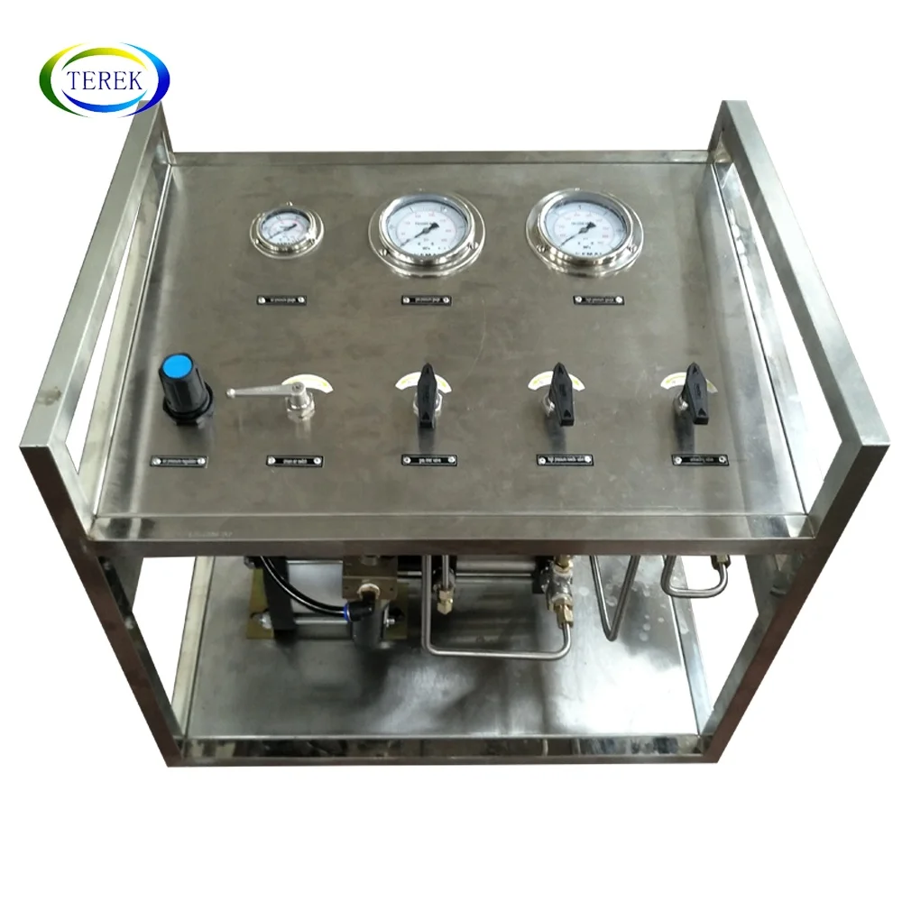 Бренд Terek, воздушный привод 10-800 бар, насос для наполнения co2 для огнетушителя, Увеличение давления газа