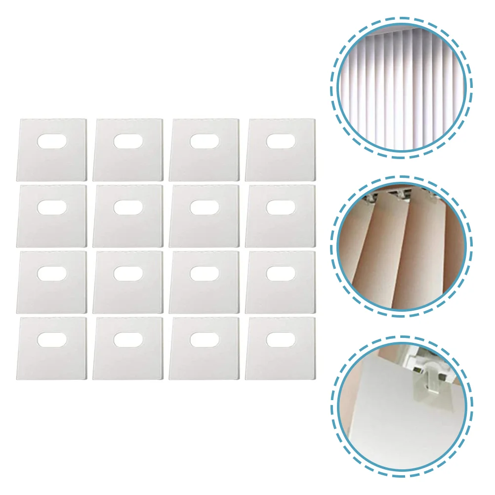 

60 Pcs Curtain Repair Patches Blind Tabs Fixer Replacement Slats Sliding Door Blinds Vertical Component