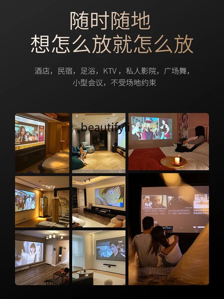 جهاز عرض A61 S7 مكتب الإسقاط المباشر فائق الدقة للمسرح المنزلي التجاري شاشة عرض للهاتف المحمول جدار الإسقاط #6