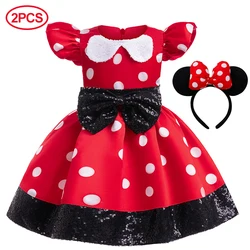 Baby Girl Dress Kids Girl Princess Dress Cartoon Csoplay Dress Sequin Children Birthday Party Costume Summer Toddler Outfit