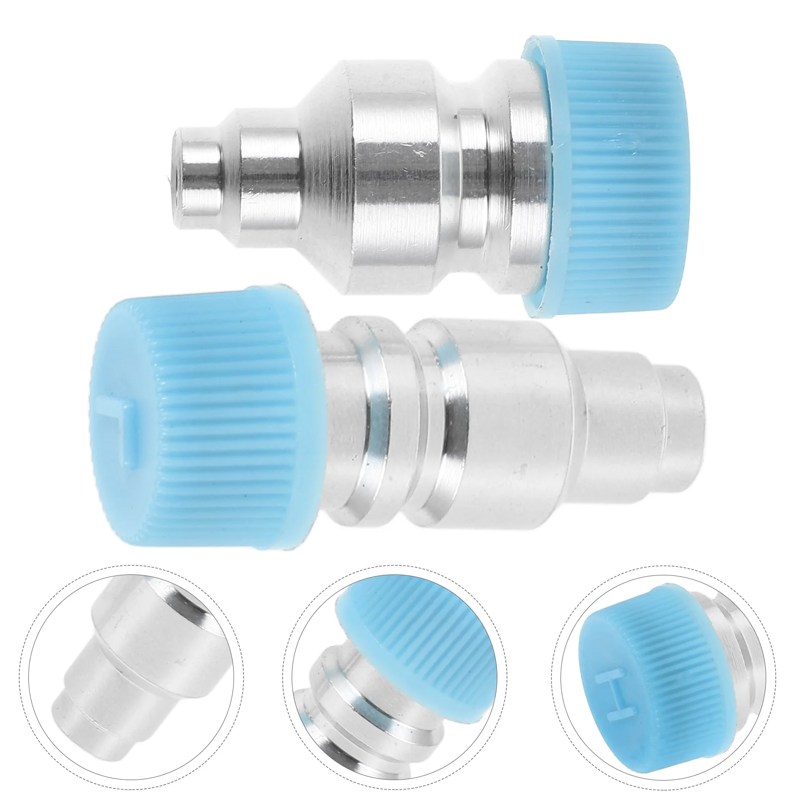 

2pcs Car Air Conditioning Connector Fittings Ac Coupler High Low Pressure Aluminum Adapter Refrigerant Kit Tools
