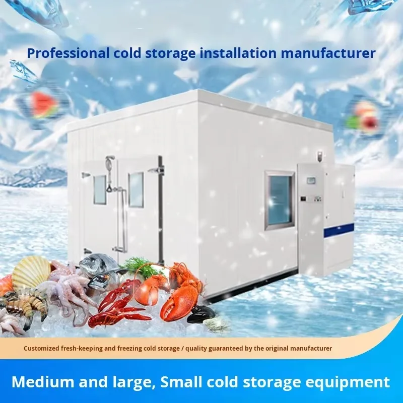 Aangepaste kleine commerciële koude kameropslagapparatuur 10/20 vierkante meter met grote container vriezer vers houden compleet