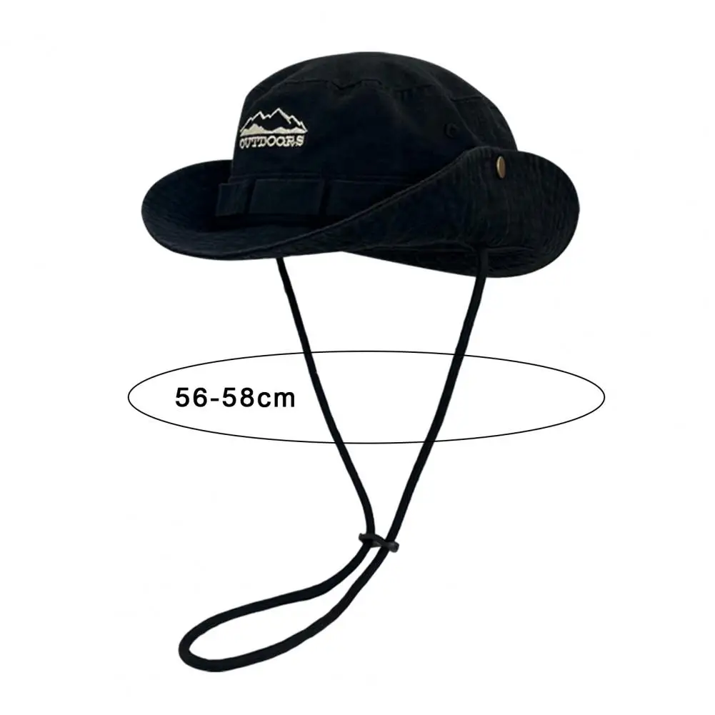 2023 Outdoor UV Bucket Hat Large Wide Brim Bob Hiking Sun Hats Parents Fishing Hat Women Summer Ponytail Hat