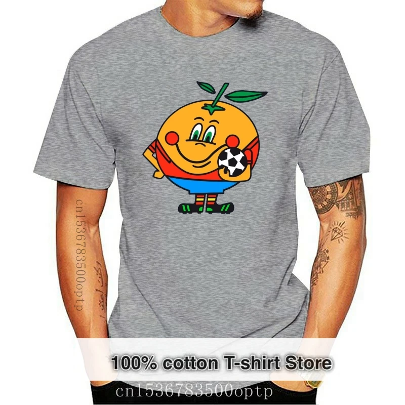 Camiseta con Logo de Naranjito España 82, camiseta Retro con estampado personalizado