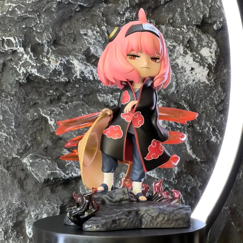 

18cm Anime Spy×family Figurine Manga Anya Forger Figure Cos Uchiha Itachi Action Figure PVC Collection Double Headed Model Toys