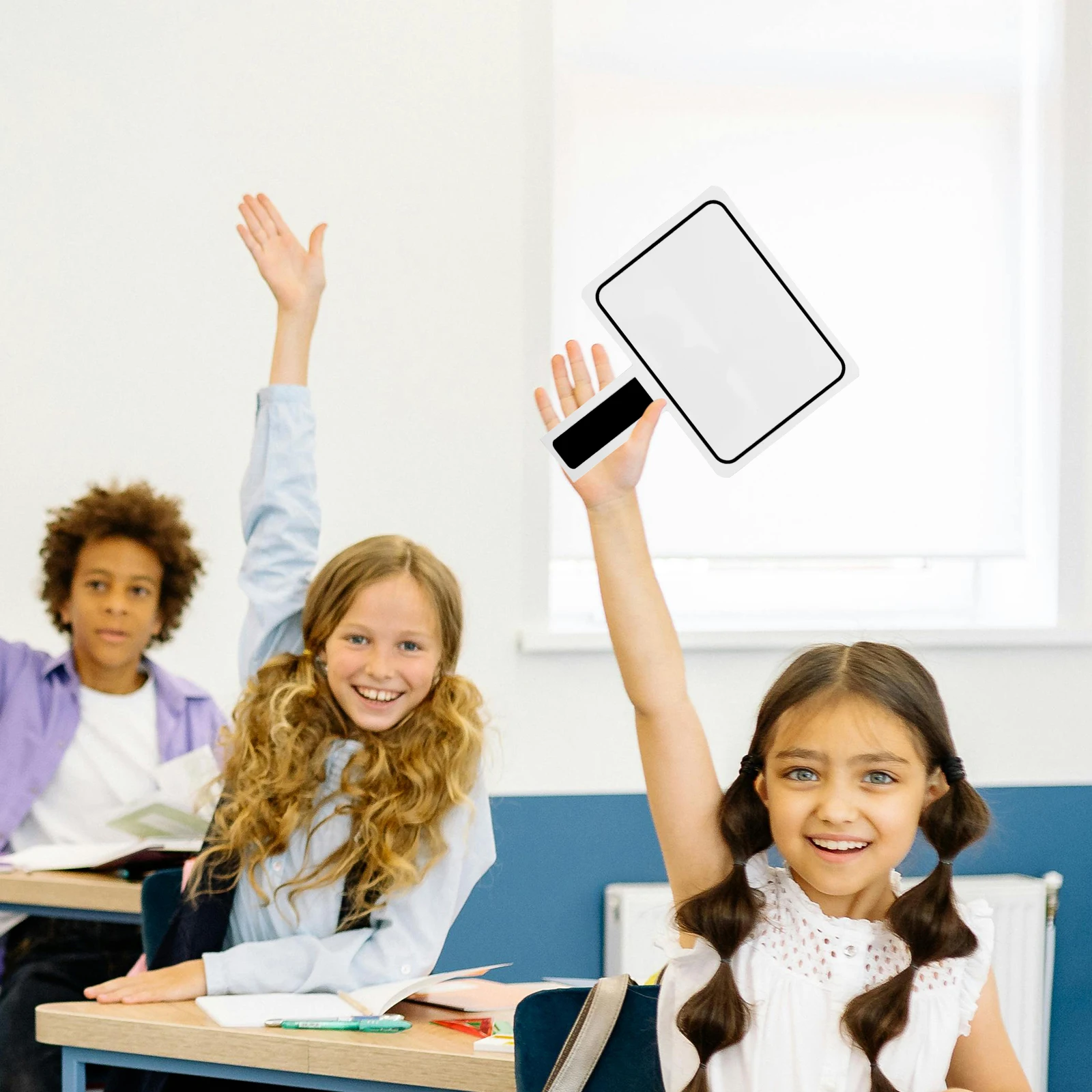 

Holding Whiteboard Dry Erase Name Tents Paddle Rewritable Double Sided Handheld Pvc Children