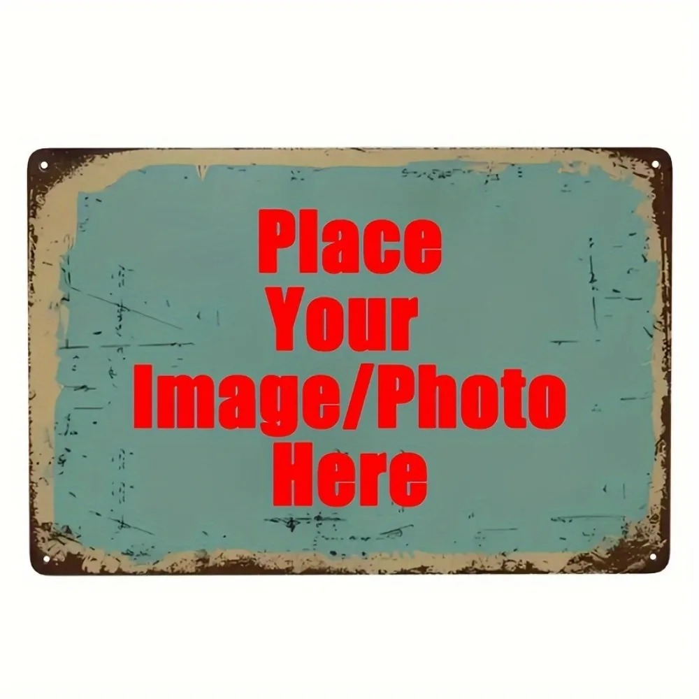 Housewarming Unique Gift Customizable Vintage Metal Plaque 30.48x8 Inch Wrought Iron Decor Custom Text Pattern Home Party Office