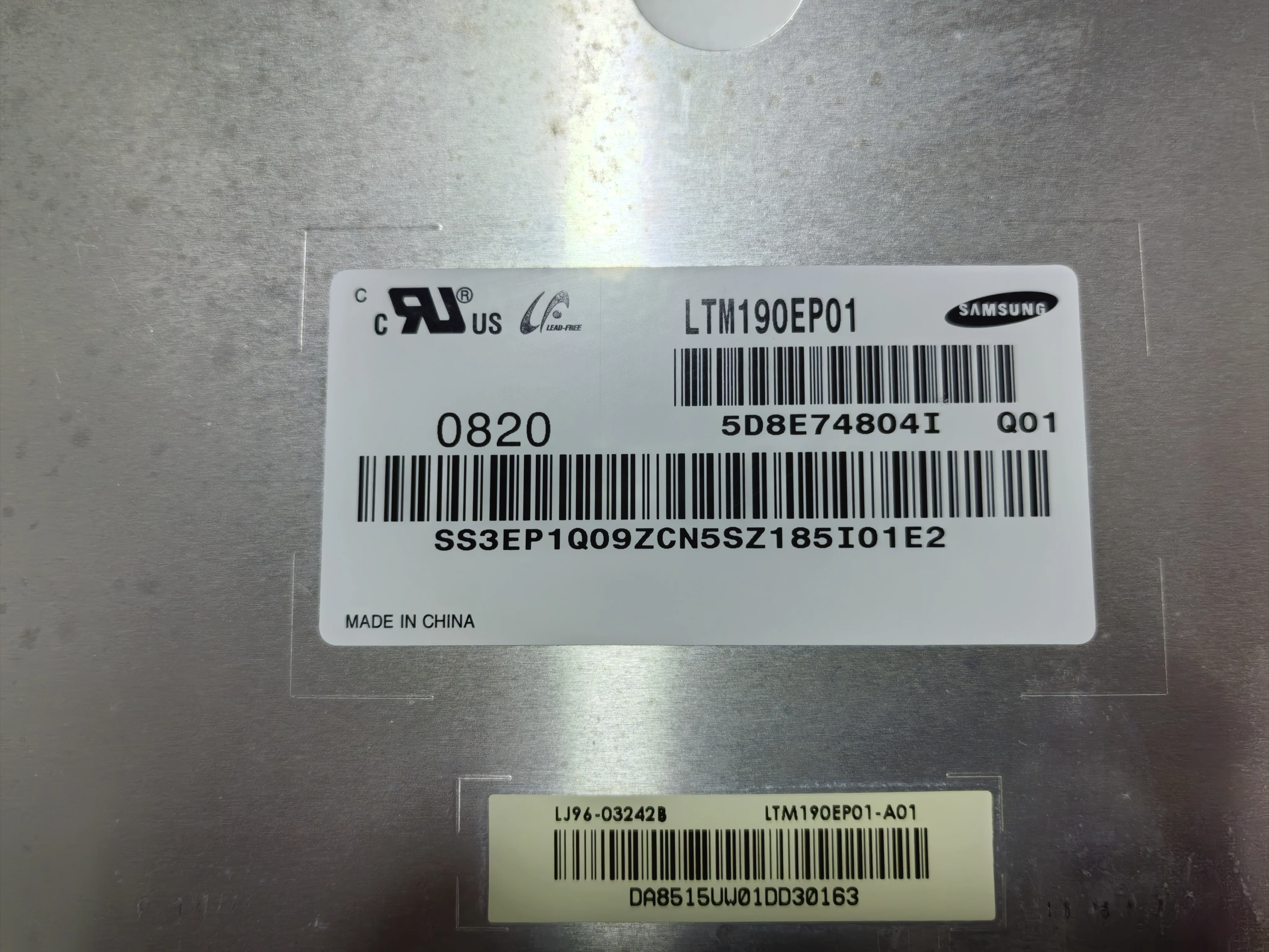 Pantalla industrial LTM190EP01, Original, 19 pulgadas, probada en stock, LTB190E1-L01, LTM190E4-L01, LTM190E4-L02