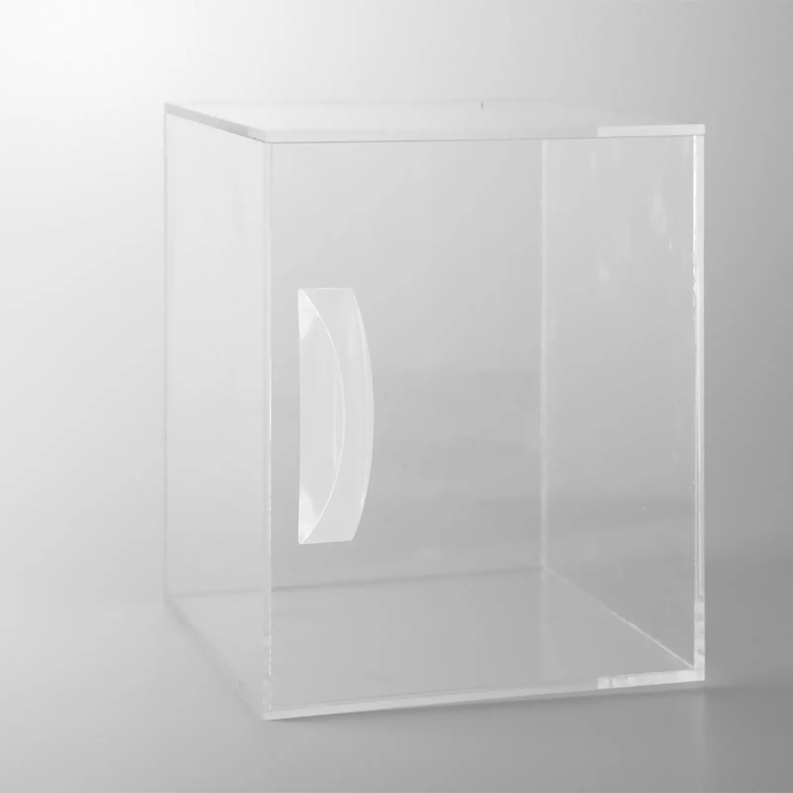 Acrylic Invisible Cabinet Pull Transparent Door Handle Curved Design for Display Cabinets Wardrobes Kitchen