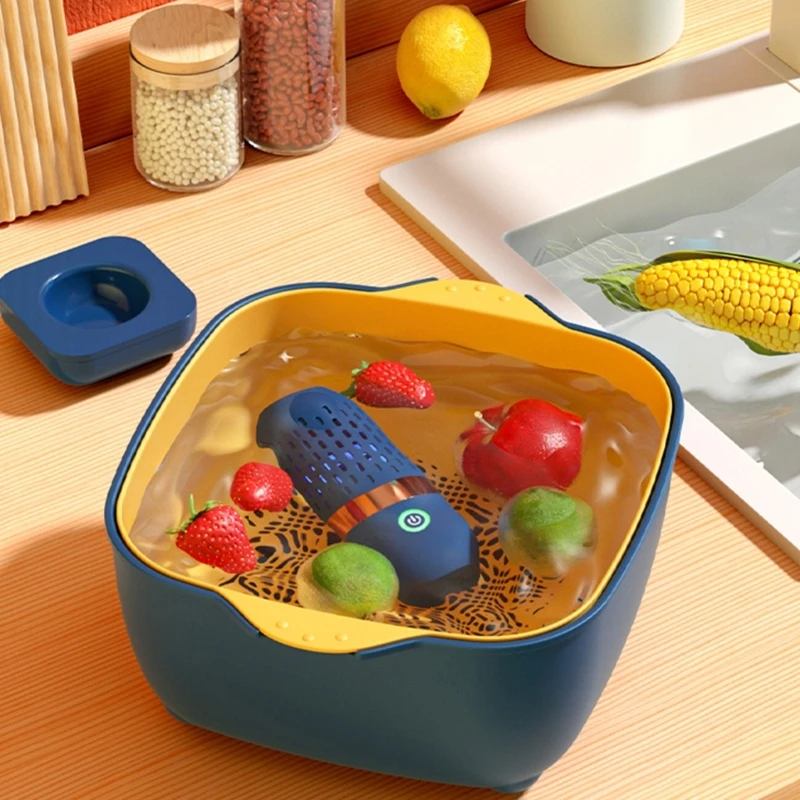 Máy Lọc Thực Phẩm Không Dây Di Động Dạng Viên Nang Máy Làm Sạch Rau Củ Quả Thiết Bị Làm Sạch Trái Cây Cho Trái Cây Dụng Cụ