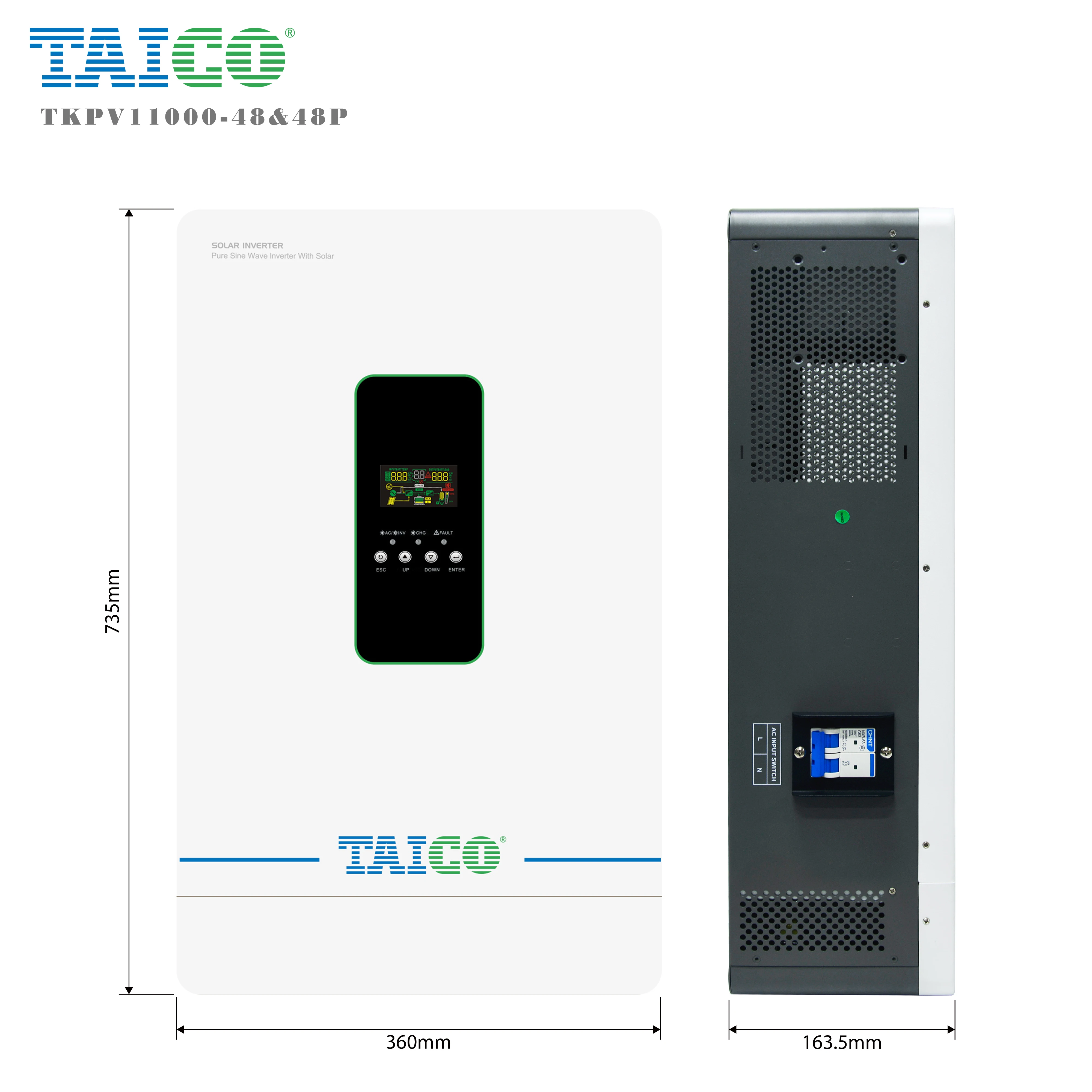 

TAICO GROWATT сетчатый солнечный инвертор 20 кВт 15 кВт 10 кВт 8 кВт 5 кВт 3 кВт на сетке солнечный инвертор цена солнечный инвертор с TUV