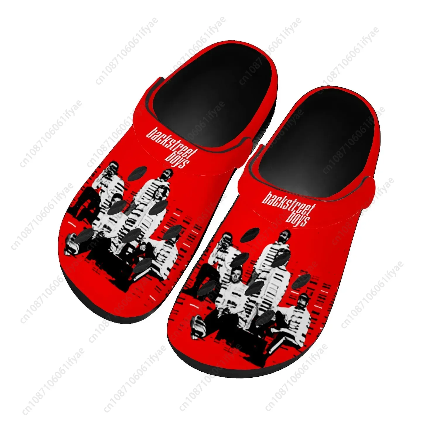

Backstreet Boys Pop Band Bsb Home Clogs Custom Water Shoes Mens Womens Teenager Shoes Clog Breathable Beach Hole Slippers Black