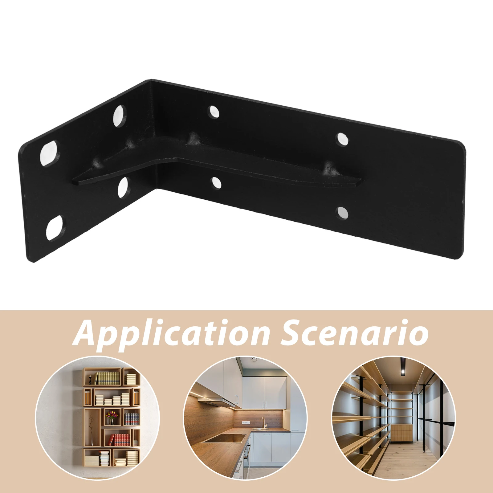 

Decorative Shelf Brackets Heavy Duty Floating Shelf Support Metal Wall Mount Brackets for Wood Strong Floating Shelving Frame