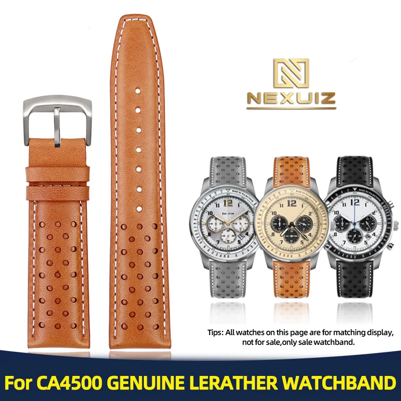 

Universal Retro Cowhide Watch Strap For Citizen FF Series Pilot CA4500-16X/12E CA4505-80L CA4558 CA4559 Watchband 22mm Bracelet