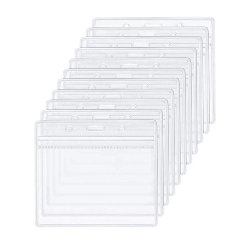 حامل بطاقة هوية قابل للسحب مع مشبك ، للخدمة الشاقة ، واضح ، بكرة ، بكرات شارة ، مجموعة واحدة