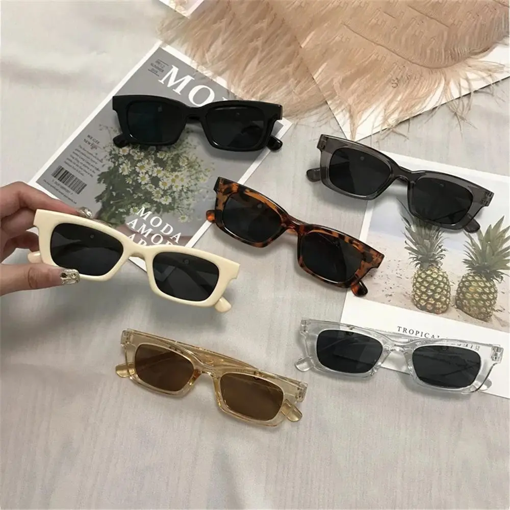 Trendy Style Square Frame UV400 Protection Sunglasses for Women Retro Sun Glasses Ladies Eyeglasses Rectangle Sunglasses