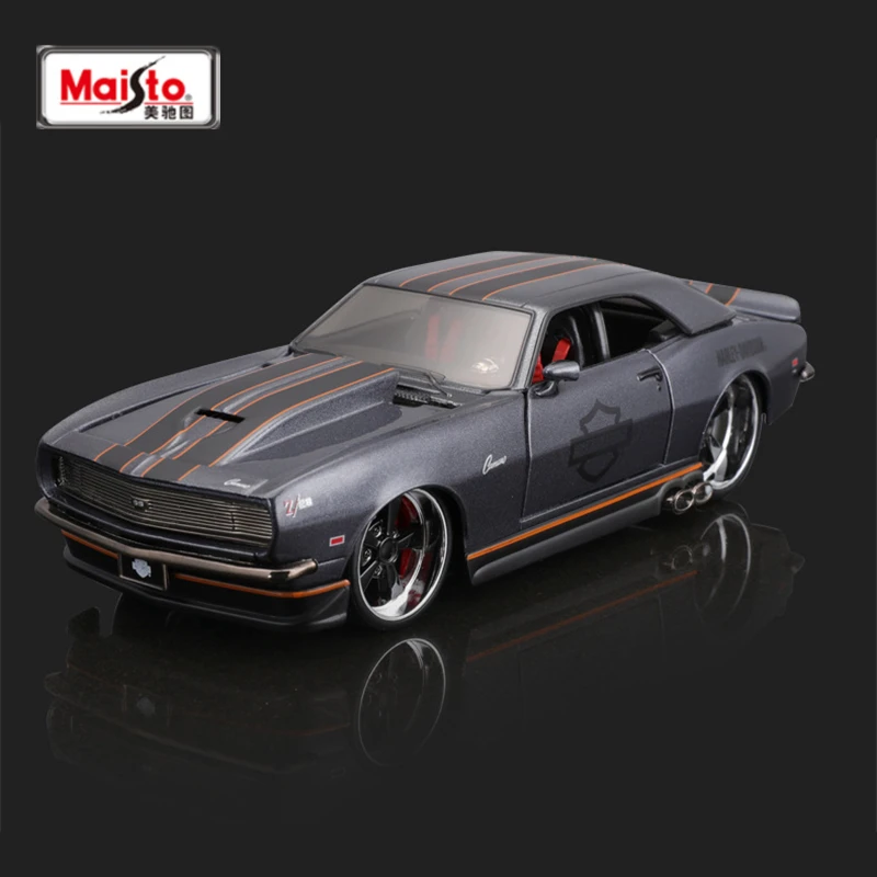 Maisto 1:24 Chevrolet Camaro Z/28 1968 Model Mobil Sport Aloi Diecast Kendaraan Balap Logam Model Mobil Simulasi Hadiah Mainan Anak-anak