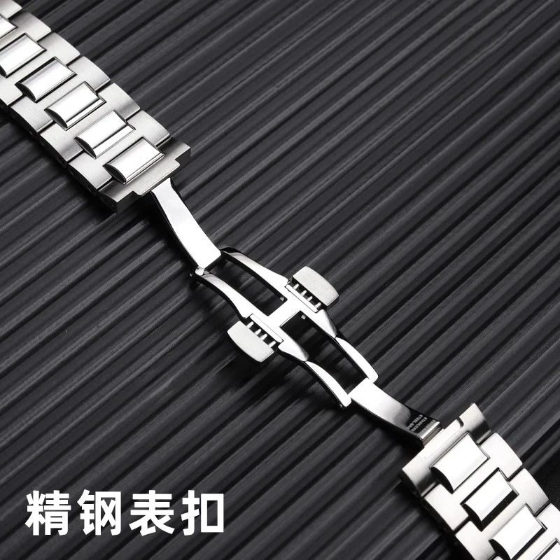 Para IWC Portugal Time Series IW 358312   IW 371607   IW 371609   Correa de reloj para hombre de 20 mm Arc Silver 316L Correa de reloj de acero inoxidable sólido